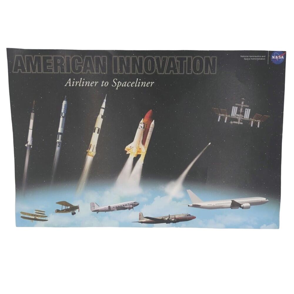 VTG NASA American Innovation Airliner to Spaceliner Mini Poster Education School